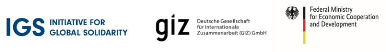 This work is funded by the Initiative for Global Solidarity (IGS), a German development cooperation project on behalf of the German Federal Ministry for Economic Cooperation and Development (BMZ) and implemented by the German Corporation for International Cooperation (GIZ) GmbH