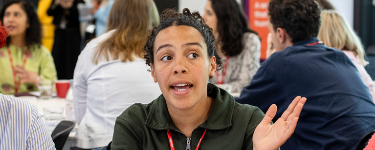 ETI members, in discussion