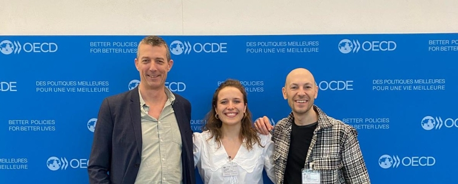 From left to right, ETI Executive Director, Giles Bolton, Progression Advisor, Jasmine Stockham and Senior Apparel & Textiles Advisor, Laurent Arnone.