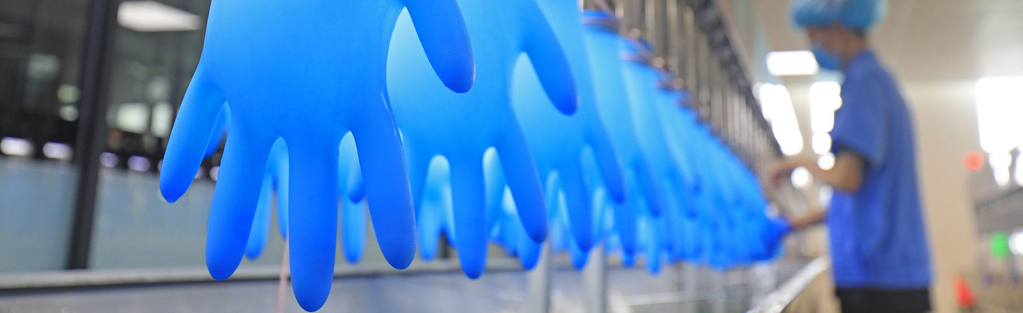 Rubber glove production